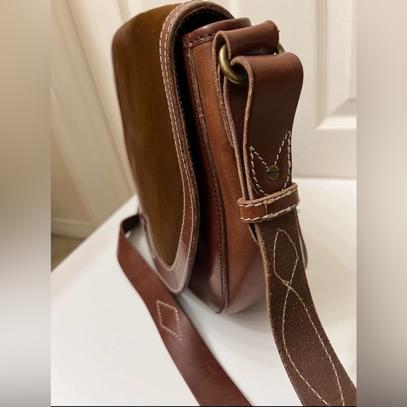 Ralph Lauren RUGBY Pony Hair Leather Saddle Bag (Rare!!) Seen on Taylor Swift - Picture 7 of 9